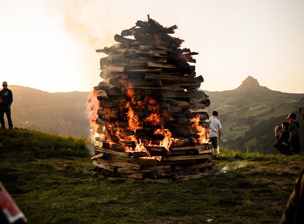 Solstice fire on the Hahnenkopf
